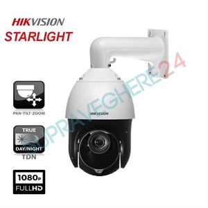 Imaginea Speed Dome Hikvision Starlight TurboHD DS-2AE4225TI-D cu suport DS-1602ZJ, exterior, 2 Megapixel FullHD, 25x zoom, IR 100m