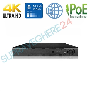 Imaginea NVR 4 canale IP PoE 4K UltraHD, 8 Megapixel per canal, ONVIF, Envio ESS4P